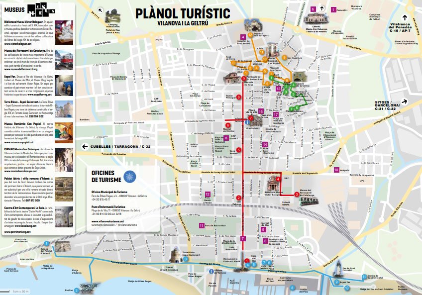 Carte touristique de Vilanova i la Geltru